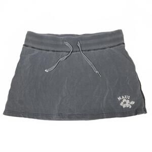 Women’s Skirt Beach Y2K Gray Flower Detail S